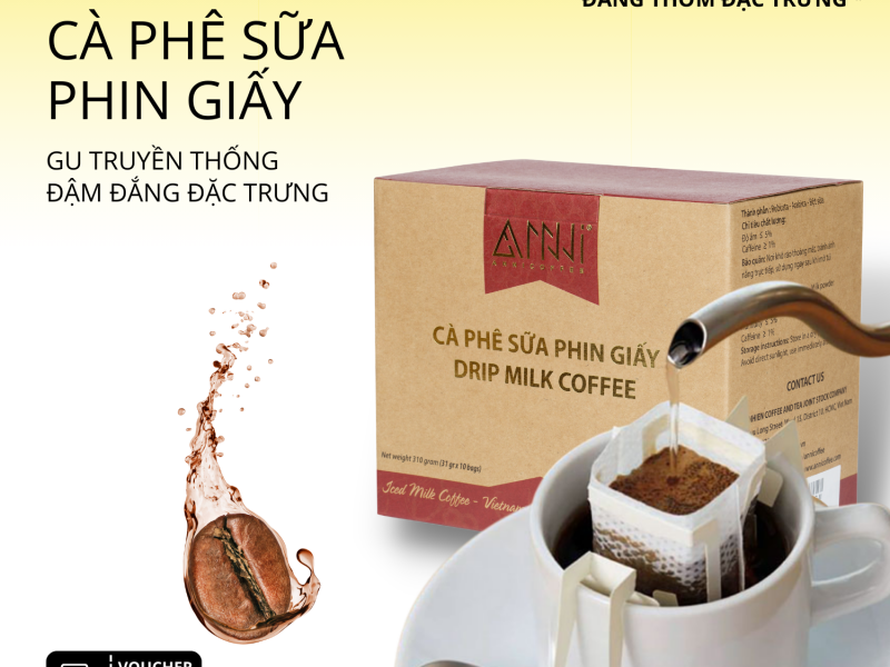 Cà phê sữa phin giấy 